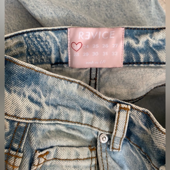 NWT REVICE Ex-Boyfriend Denim Jeans Player One Wash Butt Slit - Picture 9 of 11